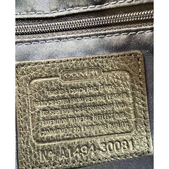 Coach Black Leather Double-Zip Satchel Cross Body Bag two Handles 2014 Madison - Picture 8 of 12